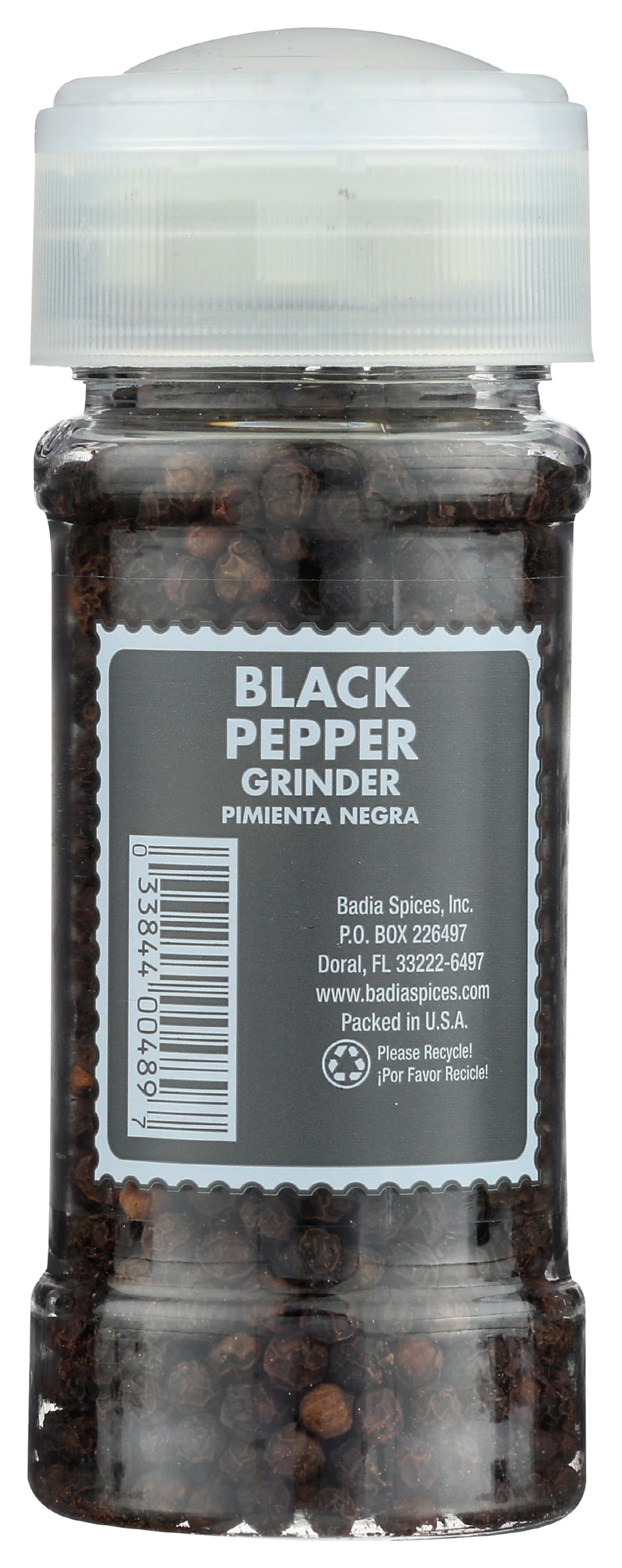 Pack of 8, Badia Black Pepper Grinder, 2.25 oz