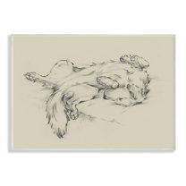 Stupell Industries Dog Napping Pet Animal Drawing Unframed Art Print Wall Art, 10x15, by Ethan Harper