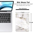 thumbnail image 2 of TRAHOO-Small Mouse Pad, Mini Mouse Pad 6 x 8 Inch with Non-Slip Rubber Base Waterproof Mouse Mat, Cute Mousepad for Women Men Wireless Mouse Laptops Keyboard Tray Home Office Travel, White Marble, 2 of 4