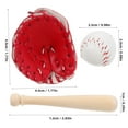 thumbnail image 4 of WASHWEPE 1 Set Mini Baseball Toys Red Abs Miniature Sports Items For Collectors And Decorative Use, 4 of 8