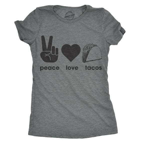 Womens Peace Love Tacos T shirt Funny Saying Cute Graphic Vintage Ladies Design Womens Graphic Tees