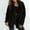 Black, variant on Women's Winter Coat Keep Warm Outerwear Loose Big Collar Coat