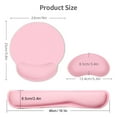 thumbnail image 6 of Douself Ergonomic Memory Foam Keyboard Wrist Rest Mouse Wrist Rest Mouse Pad Set with Fabric -slip Rubber Base Pink, 6 of 7