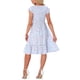 thumbnail image 3 of INSPIRE CHIC Vestidos de Mujer con Mangas Cortas, Vestido Midi Floral de Primavera Verano, Azul M, 3 of 6