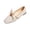 White, variant on DIVVce Satin Bow Square Toe Ballet Flats For Women Closed Slip On Comfort Casual Dress Footwear