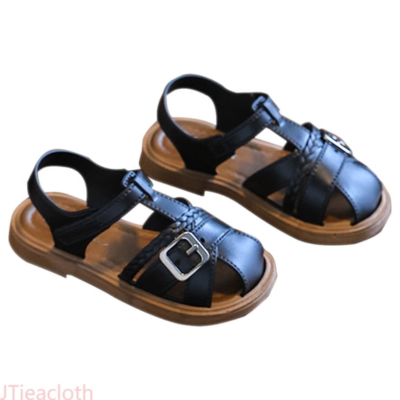 JTieacloth Girls Sandals For Toddlers Soft Sole Comfortable Everyday Wear Adjustable Straps Beach Outdoor Casual Footwear For Baby To Summer Flat Sandals,Sizes 6.5 Toddler(15-18 Months)