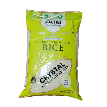 Aara Crystal Sona Masoori Rice - 20 LB