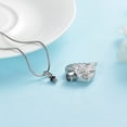 thumbnail image 6 of Heart Crystal Setting Wing Cremation Jewellery Urns For Ashes Keepsake Necklace Always on my mind forever in my heart, 6 of 6