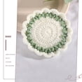 thumbnail image 4 of 1/5Pcs Dream Lifestyle Cup Mats, Cute Flower Shaped Cup Mats with Lace for Drinks , Handmade Crochet Placemat Coasters for Daily Use Party Family Gathering and Holidays, Home Decoration, 4 of 8
