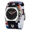 Nixon Men's A590960 Scout Blockade Black Dial Multi Colored Printed Nylon Strap Stainless Steel Watch