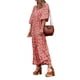 thumbnail image 2 of Txlixc Vestido Largo con Estampado Geométrico para Mujer, Vestido Suelto de Manga Larga con Escote en V para Primavera, Verano Txlixc Moda, 2 of 9