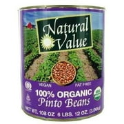 Angle View: Natural Value Pinto Beans (6x108OZ )