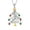Tree - A, variant on Christmas Tree Pendant Necklace 925 Sterling Silver Colorful CZ Crystal Holiday Festival Jewelry Gift for Women Juwaliy