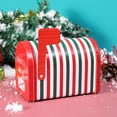 thumbnail image 3 of Caja de regalo de dulces de Navidad Forma de buzón Contenedor de almacenamiento de metal Lata de de Navidad para grandes regalos para niños Raya perfecl caja de galletas, 3 of 8