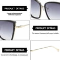thumbnail image 3 of Gafas de sol reflectantes con forma de ojo de gato, PC y materiales metálicos que combinan con todo, con personalidad a la moda, 3 of 5