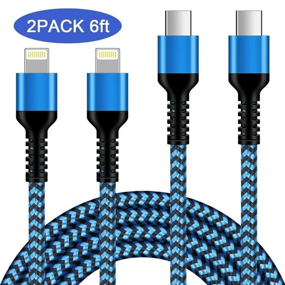 AILKIN Compatible with iPhone Charger Fast Charging 6ft Cords 2pack Compatible with iPhone 14/13/12/11/10,Blue