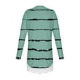 thumbnail image 6 of aohooy Fall Shirts Girls Stripe Long Sleeve Crewneck Tunic Lace Trim Hem Trendy Blouses Cute Boho Pullover Loose Soft Tops Green,8-9Years, 6 of 6