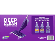 Swiffer Wet Jet Mop Cleaning Pads Refill, Floor Cleaner, 15 Count