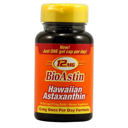 100 Mg 50 Gels - BioAstin Natural Hawaiian Astaxanthin Gel Capsules, 12 Mg, 50 Ct