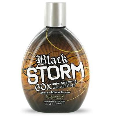 Black Storm 60x Bronzer Indoor Outdoor Tanning Bed Lotion by Millennium (Best Outdoor Tanning Lotion With Bronzer)