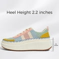 thumbnail image 5 of Mepaouo Retro Platform Sneakers for Women Lace up Casual Walking Outdoor Running Canvas Shoes(Colorful,8.5), 5 of 9