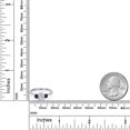 thumbnail image 6 of Gem Stone King 925 Sterling Silver DEF Lab Grown Diamond and Blue Sapphire Engagement Ring for Women | 1.14 Cttw | Oval 7X5MM | Gemstone April Birthstone | Size 7, 6 of 6