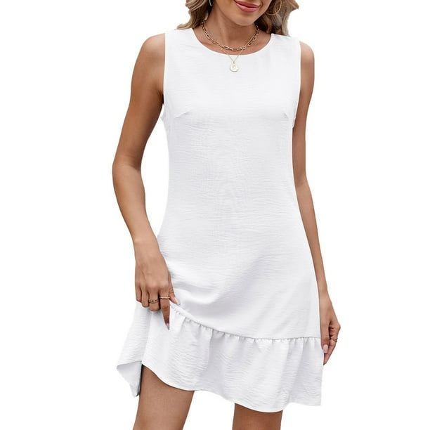 Vestido Corto de Manga Larga Mujer Algodón Lino Color Sólido Empalme Encaje Soluble en Agua, V-Cuello Rodilla-Longitud Vestido para la Moda Y el Uso Informal