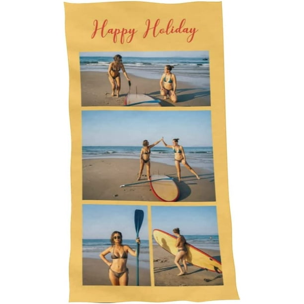Personalized Picture Towel, Custom Towel with 1-6 Photo Collages, Beach  Towels Printed with Text/Image/Photo, Personalized Gift (Photo 4) Photo 4 