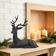 thumbnail image 4 of Christmas Reindeer Figurine Decor, Festive Home Figurine Christmas Holiday Elk Sculpture Ornamenttabletop Decor,Living Room Office Desk Decorative Statue, 4 of 6