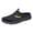 Black, variant on Men's Backless Slip On Sneakers Walking Shoes Lightweight Close Toes Sandals with Arch Support Breathable Canvas Clogs Black Size 9