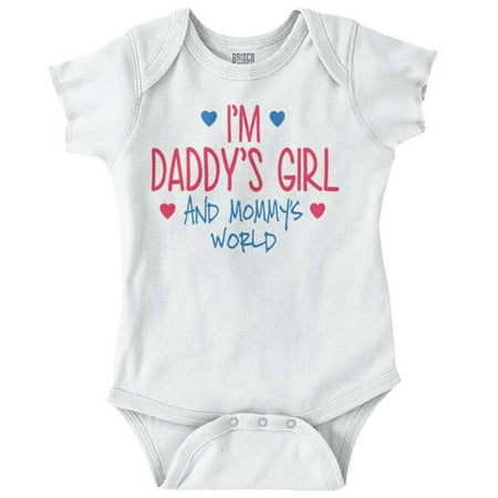 

Daddy s Girl New Mom Dad Parents Cute Baby Bodysuit Jumper Girls Brisco Brands