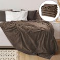 thumbnail image 2 of Soft and Comfortable Blanket Brown 70*100, and Comfortable Blanket Lightweight Plush Flannel Blanket Warm Plush Blanket Sofa Bed Hug Blanket Bed Blanket Anti Static Fuzzy Soft Blanket Microfiber, 2 of 9