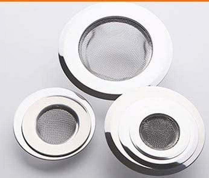 FRKSMD-The Size of the Plugs for Shower Drain Pipes (pack of 4), Bathtub Drain Covers, Sink Drain Plugs, Kitchen and Bathroom Sink Filters Range from 1.5 Inches to 4.45 Inches. (Silver-Small holes)