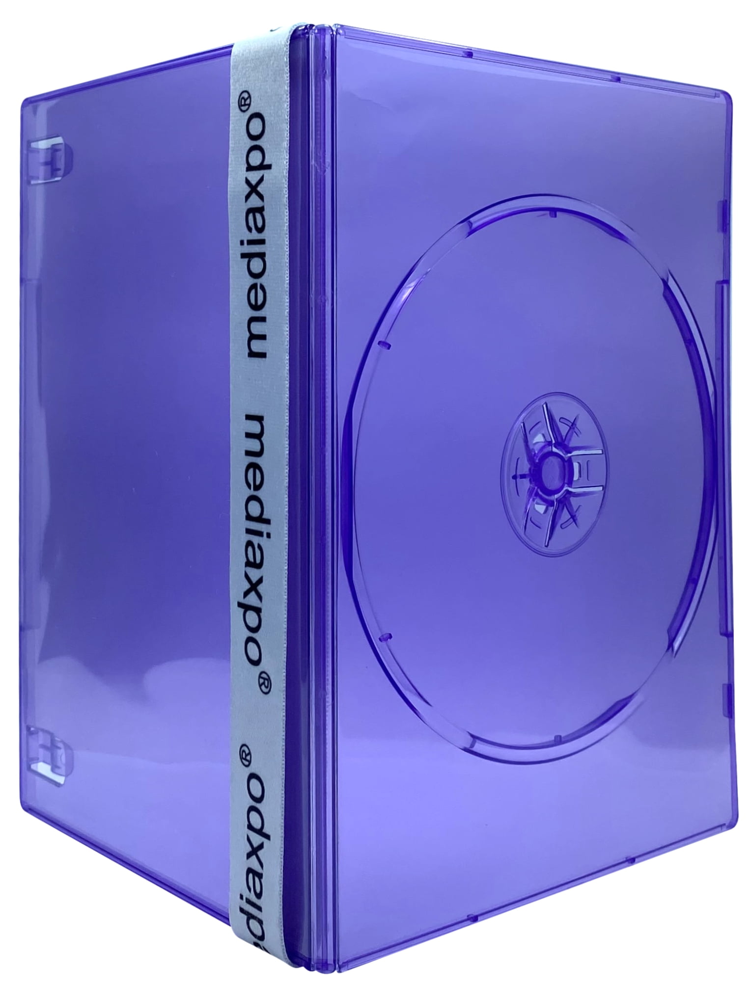 CheckOutStore 100 Slim Clear Purple Color Single DVD Cases 7MM