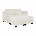 thumbnail image 5 of Naomi Home Elizabeth Modern DIY Collection-Fabric:Linen,Finish:White Down,Style:Loveseat with Double Ottoman, 5 of 14