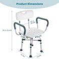 thumbnail image 4 of Silla de ducha giratoria Aidwaygo ajustable 40x62 cm 227 kg, 4 of 8