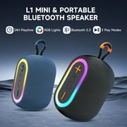 JYX Waterproof Bluetooth Speaker 30W Stereo Portable with Deep Bass, DJ Lights, TWS, Water-Resistant, TF Card, USB, 6-8H Playtime