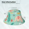 thumbnail image 3 of Yiaed Elephant and Flowers Print Reflective Stripe Bucket Hat Unisex Funny Outdoor Fisherman Cap Beach Sun Hat, 3 of 5