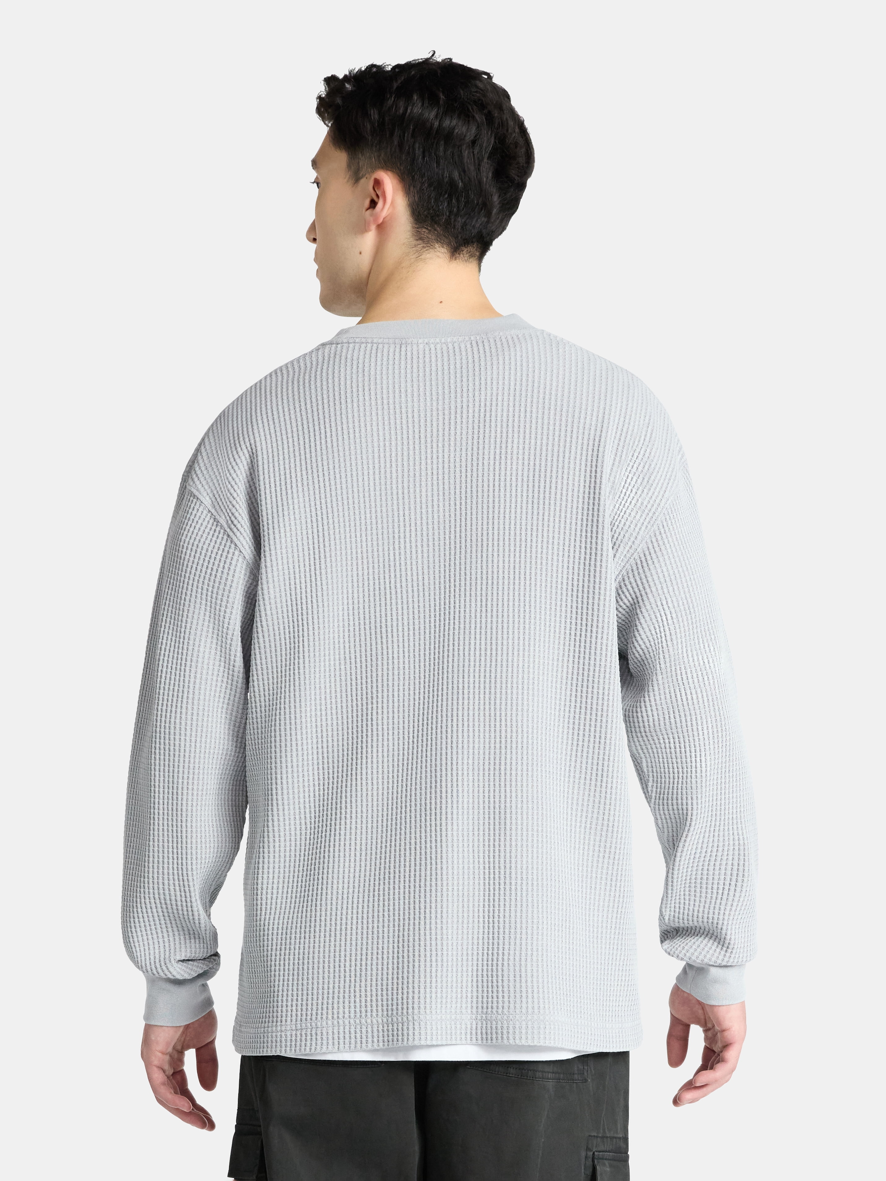 No Boundaries Thermal Tee with Long Sleeves, Men's & Big Men's
