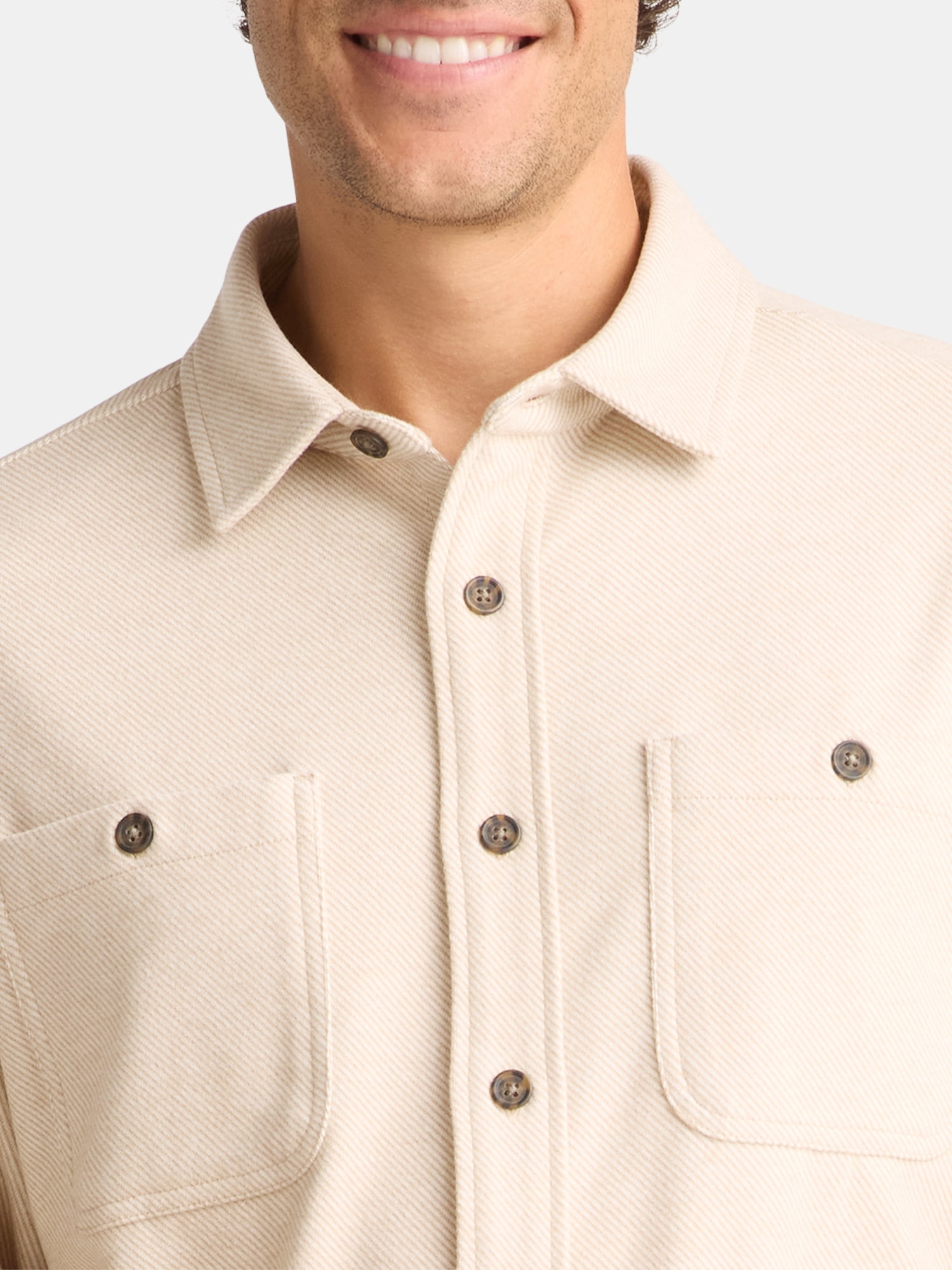 George Men's and Big Men's Brushed Knit Button Down Shirt, Sizes S-3XL