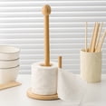 thumbnail image 4 of Portarrollos de papel de bambú, rústico, para encimera de cocina, baño y mesa de comedor., 4 of 8