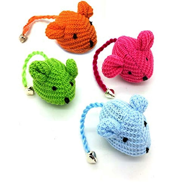 Crochet Mouse Cat Toy 4 Pk Walmart