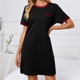 thumbnail image 5 of Dyegold Sundresses for Women Casual Beach - Sun Dresses Women Summer Casual Round Neck Short Sleeve Solid Color Loose Midi Sundress ​Plus Size Tshirt ​Party ​Dress, 5 of 6