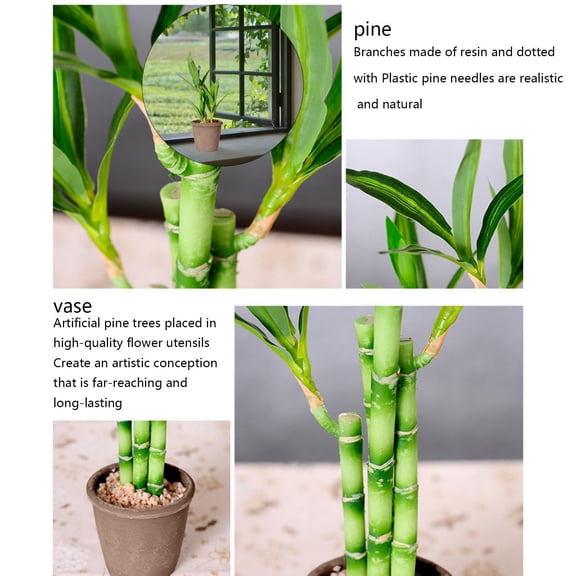 Dvruxg Artificial Green Plant Potted - Realistic Fake Plants for Home, Office & Hotel Decor | Plastic Faux Greenery for Indoor/Outdoor Decoration