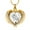 Gold-White-Always, variant on Cremation Jewelry for Ashes Pendant - Crystal Heart Urn Necklace with Mini Keepsake Urn Memorial Ash Jewelry