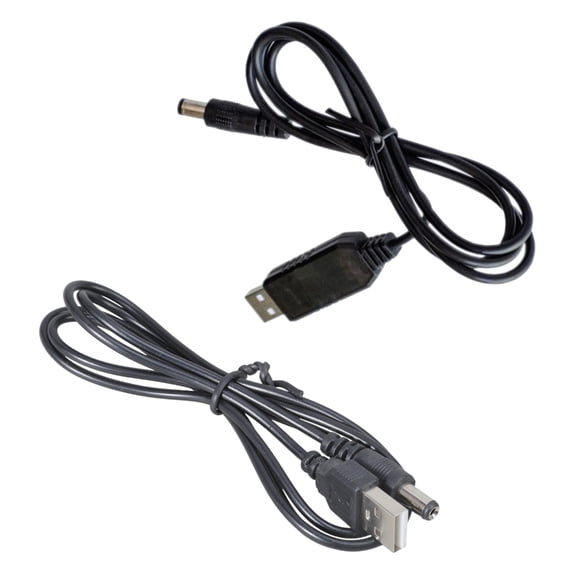 5V USB to DC5.5x2.1mm Voltages Converter Cable Supports 5V 9V 12V Output for Electronics with Short Circuits Protections