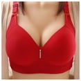 thumbnail image 1 of B91xZ Full Coverage Plus Size Non Padded Wireless Minimizer Bra Plus Size Full Coverage Underwire Unlined Minimizer Lace Bra,Red L, 1 of 5