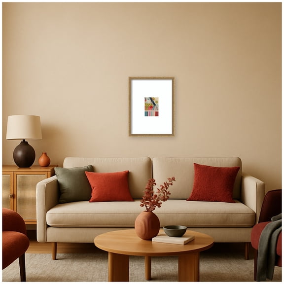 Kate and Laurel Framed Wall Art Print Queen with Flower 18x24 FC by Felicia Dadak, 20 x 26, Castellan Gold Frame, Modern Contemporary, Abstract Art for Wall Decor