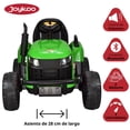 thumbnail image 3 of Tractor Montable Eléctrico JOYKOO para Niños Control Remoto Luz LED 12V Verde, 3 of 8