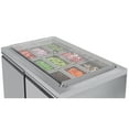 thumbnail image 4 of 48 in. Commercial Refrigerated Prep Station Cold Table, Stainless-Steel Refrigerator with 9 Pan Storage with Cover and Two Adjustable Shelves, ETL Listed, 4 of 11